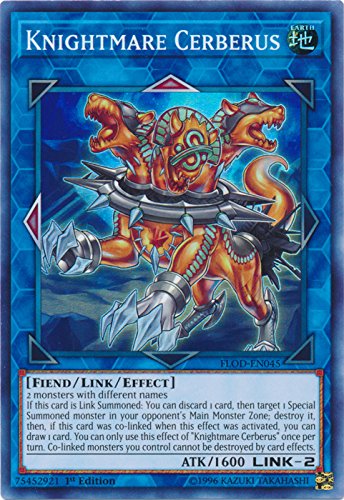 Knightmare Cerberus - FLOD-EN045 - Super Rare - 1st Edition - Flames of Destruction
