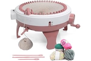 FYGAIN 48-Pin Oversized Hand-Knitted, Knit Set, Knit Plate Rotary Double Knitting Machine Weaving Loom or Adult and Children's Ki