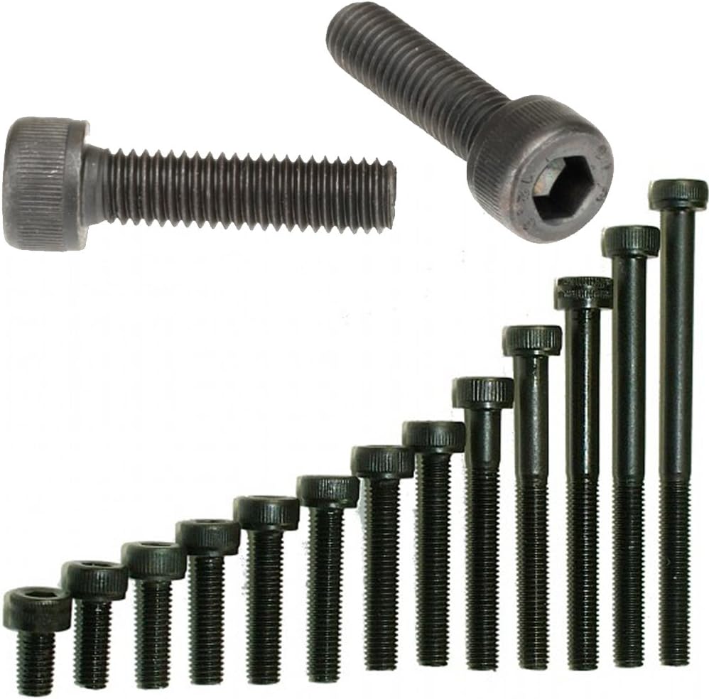 M5 x 90mm (5 Pack) SELF Colour (Black) Socket Cap Screws HIGH TENSILE 12.9 Allen Key Bolts HT