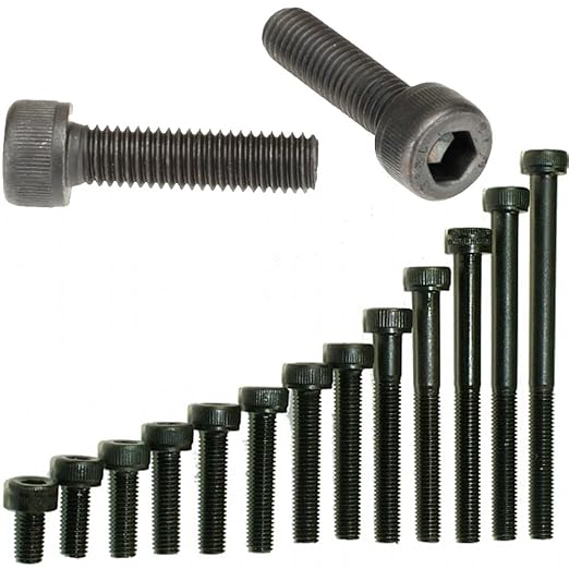 M5 x 55mm (10 Pack) SELF COLOUR (BLACK) SOCKET CAP SCREWS HIGH TENSILE