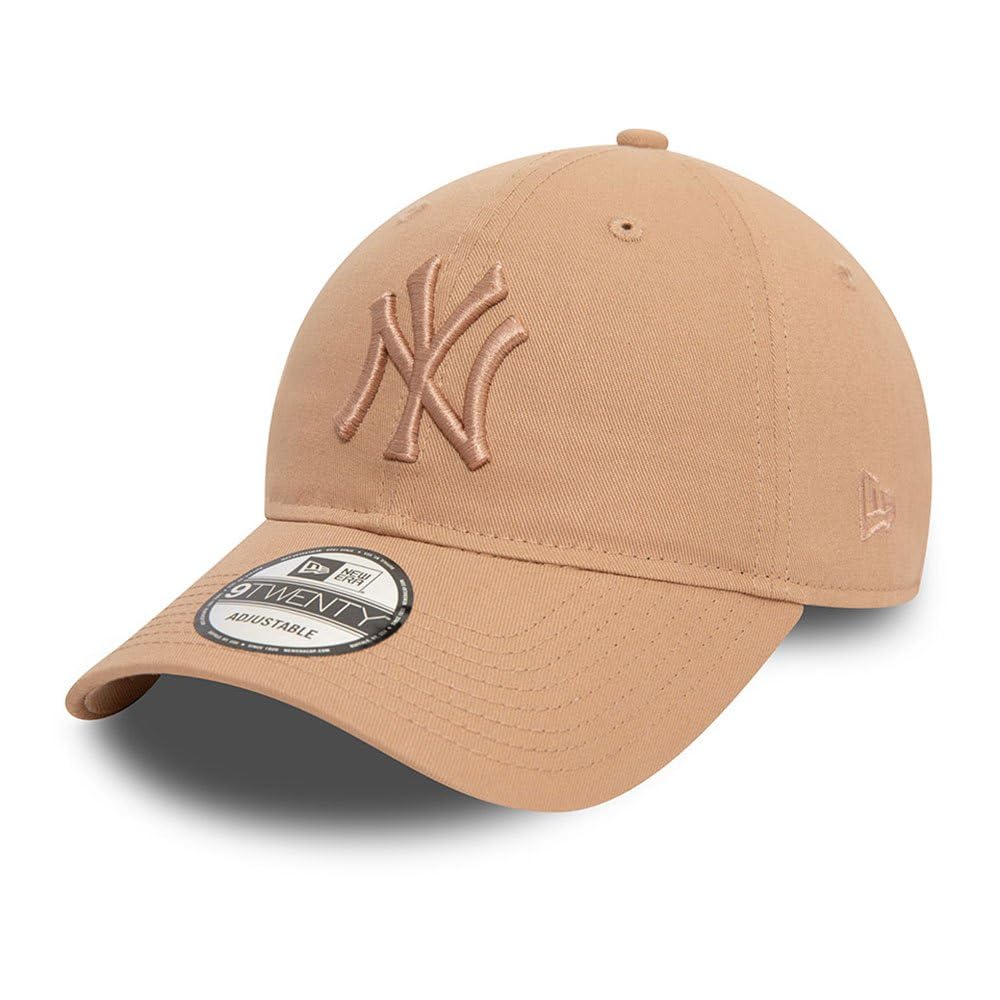New Era Adult's 9Twenty League Essential MLB New York Yankees Baseball Cap Hat Med Beige