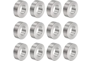 uxcell 12pcs Stainless Steel Spacer 8.2mm Bore x 16mm OD x 6mm Length Screw Bushing Plain Finish Round Metal Spacer for M8 Sc