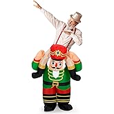 VioraWhite Inflatable Christmas Costume for Adult Xmas Ride on Inflatables Funny Blow up Character Costumes Men Women Cosplay