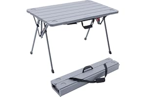 CAMPHOR DESIGNS Cococabana X Camphor Portable Folding Table with Adjustable Shoulder Strap for Camping, Tailgating, Picnic, RV - Roll Up Design, Quick Setup, Compact Size, Heavy-Duty, Scratch & Stain Resistant