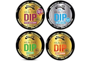 Teaza Herbal Energy Pouch Variety Bundle - 4 Packs - Cool Mint Chill, Banging Black Cherry, Peppermint, Spicy Cinnamon Tobacco Replacement