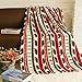 Blanket Throw Brown Bear and Pine Trees Pattern White Background Soft Lightweight Coral Fleece 230GSM for Baby 50 X 60