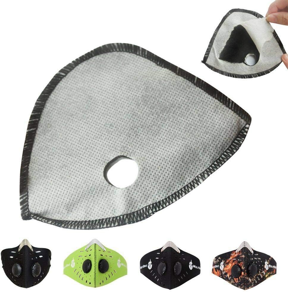 Face Mask Filter With Activated Carbon Anti Dust Motorcycle Bicycle Cycling Replacement Fit Most Dust and Pollution Masks 5 Layers Filtration Exhaust Gas Anti Pollen Allergy 10pcs / 5pcs / 1pcs (5)