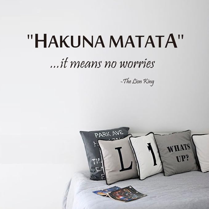 ufengke Wandtattoos Hakuna Matata Sprüche & Zitate Wandaufkleber