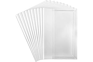 10pcs Clear Exercise Book Covers for Home Office Books Waterproof Plastic Sleeves, 19 x 26 cm 16K Transparent Waterproof Plas