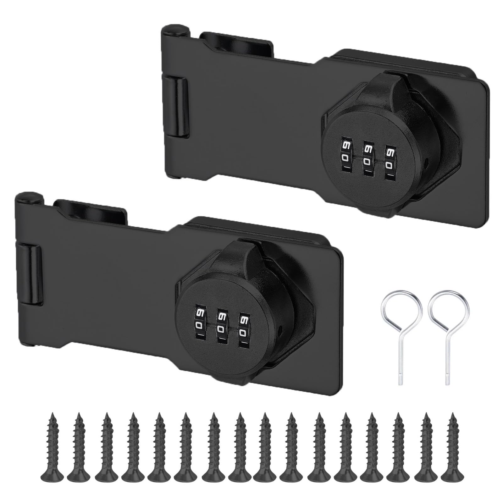 Avtytsda Cabinet Password Hasp Locks, Household Cabinet Password Locks for Locker, Small Doors, Fence, Bathroom, Barn Door, Outdoor, Garden
