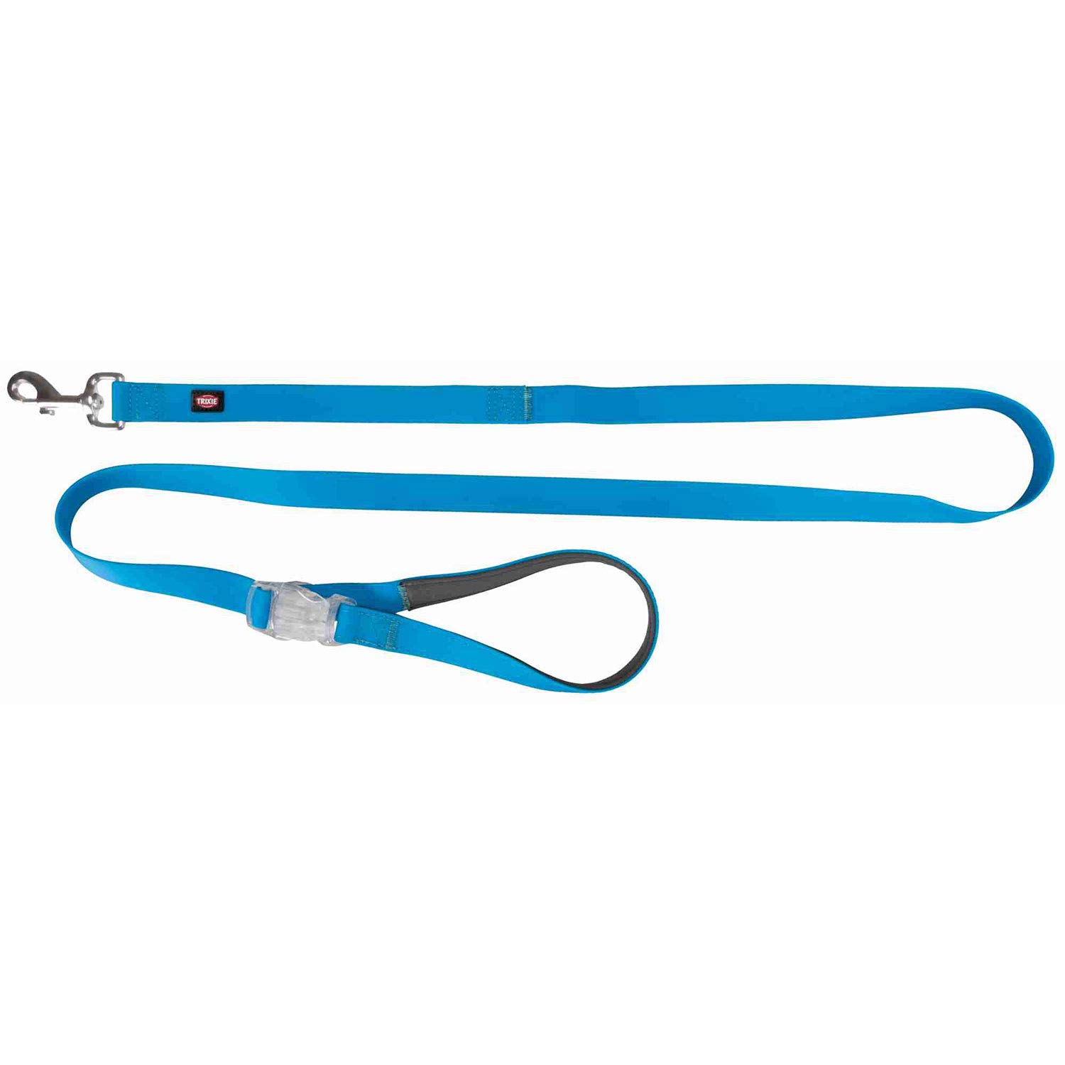 Safer Life Easy Flash Leash with Flasher, S-L: 1.20-1.80 m/25 mm, neon blue