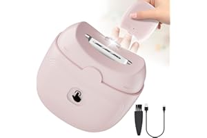 ERDFCV Electric Nail Clipper - 2 Modes Auto Nail Clippers with LED Light - Portable Electric Fingernail Trimmer - Rechargeable Toenail Cutter for Men/Women/Senior/Baby/Kids Thick Automatic Nail Shaver