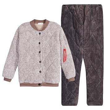 Amazon Co Jp Zzhf Shuiyi パジャマ 冬3層の厚い綿の恋人パジャマは