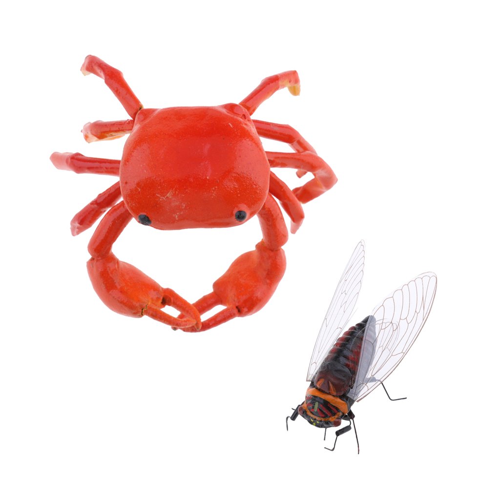 MagiDeal 2 Piezas Simulación Animal Cicala Cangrejo Perchero Imán ...