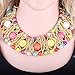 Turquoise Beads Strands Statement Chain Necklace for Wedding Party Girl's Fashion Necklace