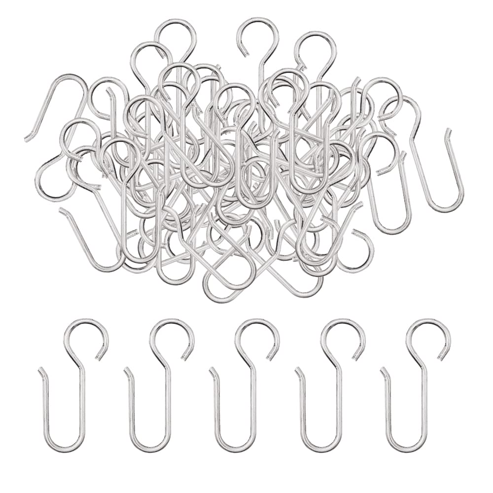 HLIWS Curtain hanging hooks,40 Pcs Track glider hook,Heavy Duty Zinc Metal Drapery Hooks,for Door Curtain Window, Curtains Bathroom(50x28mm) — image 1