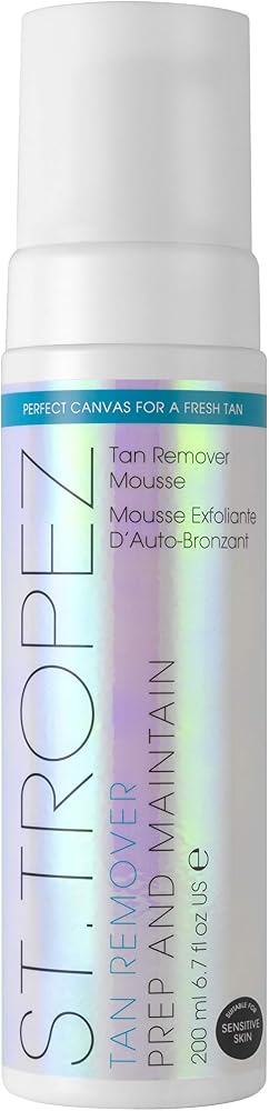 St.Tropez Tan Remover Mousse & Primer, 2-in-1 Prep and Maintain, Detox and Prime Skin, Sensitive Skin, Vegan, Natural & Cruel