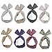 Yeshan Bunny Ear Twist Bow Wired Headbands Scarf Headwrap Hairband Hair Accessory,Pack of 8