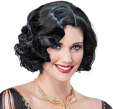 Amazon Com Wraith Of East Vintage Short Curly Flapper Wavy Wigs
