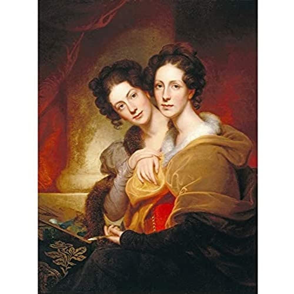 Rembrandt Peale The Sisters Eleanor And Rosalba Peale Art Print Canvas Premium Wall Decor Poster Mural