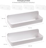 Ettori Shower Caddy 2 Pack Wall Mounted No Drilling Self Adhesive White view 6