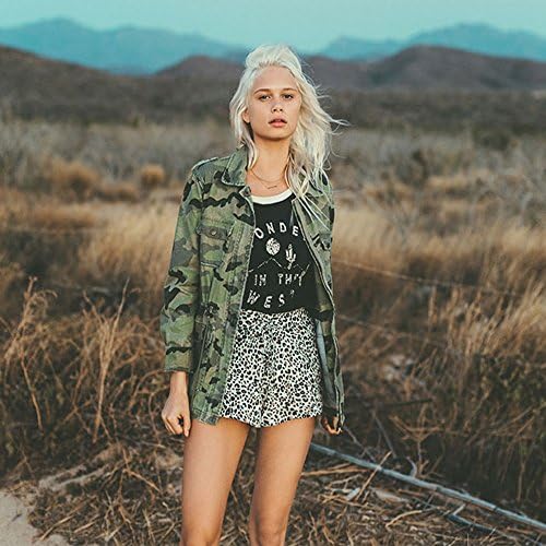 Billabong Junior's Can't See Me Printed Army Jacket, Sea Grass, M