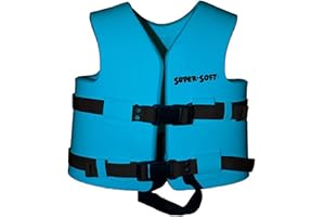 TRC Recreation Super Soft Child Size X Small Life Jacket USCG Approved Vinyl Coated Foam Swim Vest for Kids Swimming Pool and Beach Gear, Marina Blue