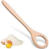 12 Inch Wooden Danish Dough Whisk, Sourdough Mixer for Bread, Egg, and Flour, Traditional Baking Tool for Pizza Pastry Cake Batter