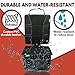 Glangels Seat Protector for Baby Child Car Seat-Enhanced Padded Booster Seat Pad for Vehicles- Extra Large Storage Pocket (Black)