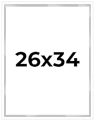 26x34 Shadow Box White Contemporary Frame