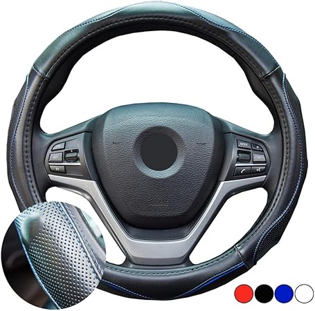 Amazon Zatooto 軽自動車 ハンドルカバー ｓサイズ 本革 マッサージ機能付き メッシュ ステアリングカバー 手触りよく 滑り止め ブルー Ywly115 Bl ハンドルカバー 車 バイク