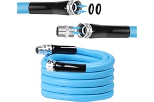 Maxztill 25FT RV Water Hose 5/8" Drinking Water Hose Anti-Kink and Leak-Free Fresh Water Garden Hose for RV,Camper,Trailer,Car,Truck and Marine Drinking Water Safe Hose Blue