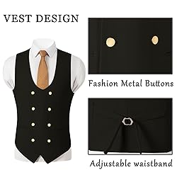 Aowdoy Men's Suits 3 Piece Slim Fit Tuxedo Suit One