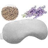 Umisleep Lavender Eye Mask, Aromatherapy Weighted Sleep Mask for Dry Eyes Men Women, Microwave Heated Hot Therapy Eye Cover Moist Compression Pain Relief, Pillow for Puffy Eyes, Sinus Pain, Grey