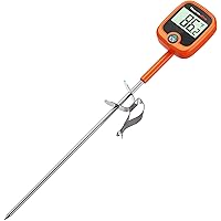 ThermoPro TP509 Candy Thermometer with Pot Clip, Instant Read Meat Thermometer with LCD, Cooking Oil Thermometer Deep Frying 