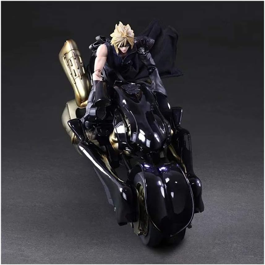 Amazon Co Jp Slh ファイナルファンタジーアドベントチルドレンクラウド ストライフ フェンリルオートバイアクションフィギュアデラックスセット 10 4インチ Figures ホビー