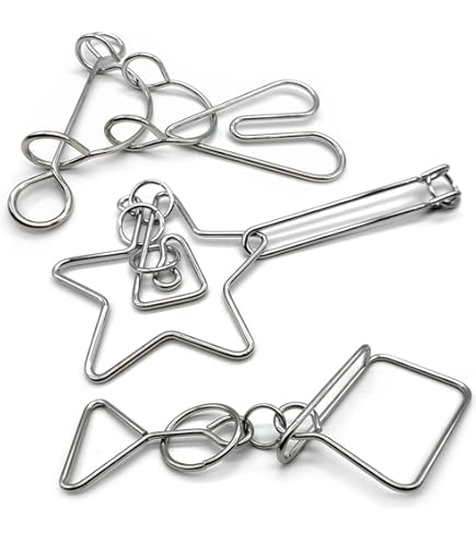 Amazon.com: Zooshine 4 Sets Advanced Metal Brain Teasers Puzzles