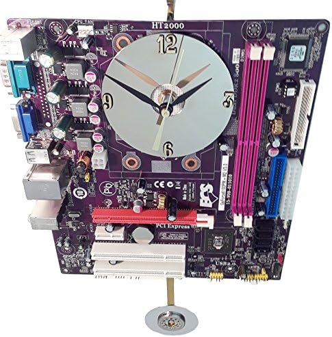 Purple Motherboard Pendulum Wall Clock. Unique. Great Geek Gift. Interesting and Rare Color Combinations. Got Valentine's Day Gift? Pendulum Clock, Office Gift Clock, Lobby Clock, Unique Clock.