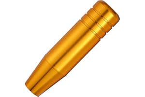 Abfer 5" Heavy Weighted Shifter Knob, Aluminum Alloy Car Gear Lever Stick Shift Handle Fit Most Automatic Manual Vehicle (Gold)