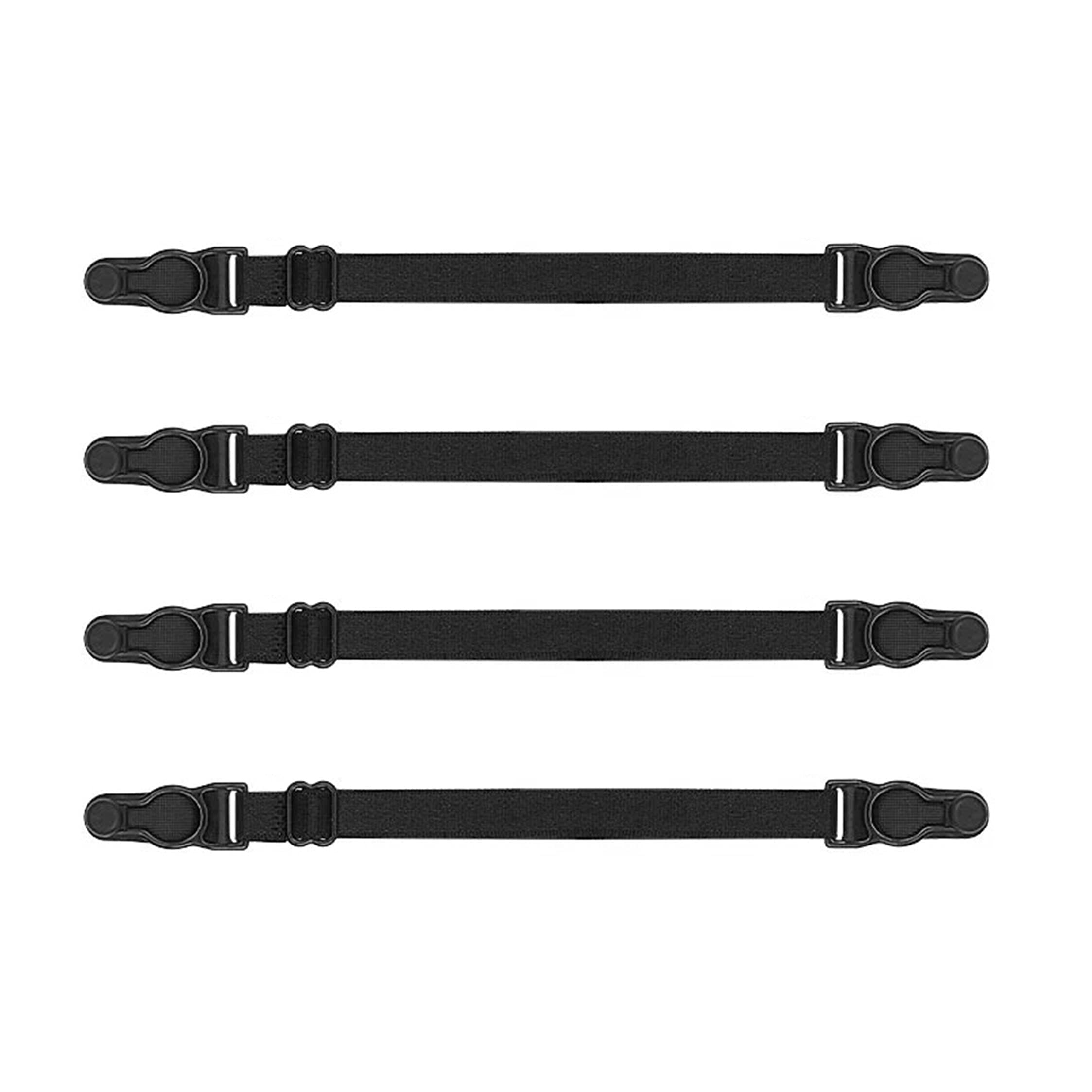 Stanstar Ear Protectors for Masks, Pack of 4 Fully Adjustable Ear Savers, Black Rubber Strap Extension for Mouthguard Masks Holder