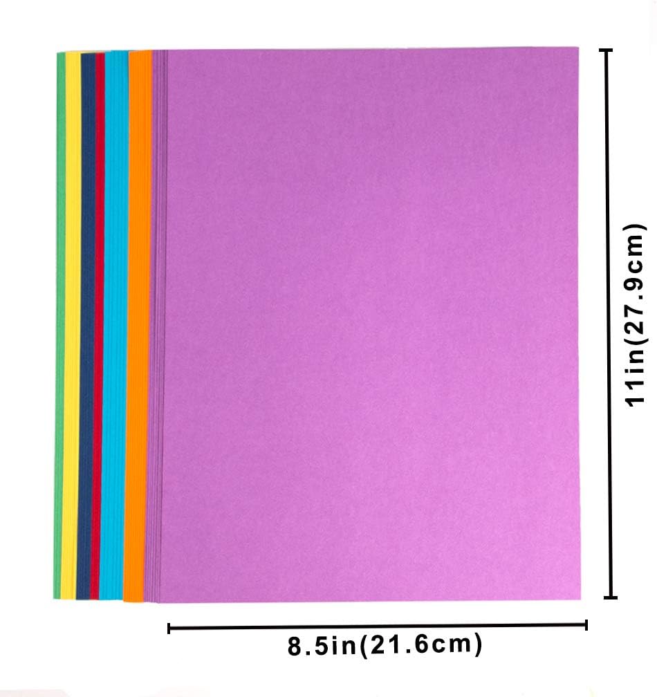 Colored Cardstock - 8.5 x 11 inch / 70 Sheets / 7 Colors Paper 65Ib 180g UAP01, 21.6x27.9cm/8.5 x 11 inch - Image 5
