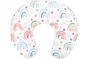Nursing Pillow Cover, Breastfeeding Pillow Cover for Baby Girls Boys, Soft Stretchy Nursing Pillowcase for Infant Newborn, Re