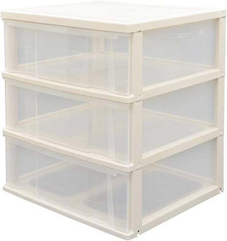 Amazon 天馬 クローゼット収納 コスパ クローゼット用 ワイド深3段 カプチーノ 幅63x奥行53x高さx69cm 収納ケース ボックス オンライン通販