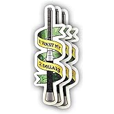 (3 Pcs) I Want My 2 Dollars Sticker Sarcastic Motivational Sayings Humorous Quote Vinyl Decal for Kindle Laptop Water Bottle Phone Hard Hat Sticker 3 inch