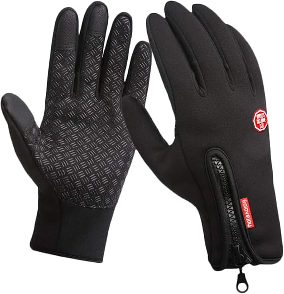 Men Women Outdoor Touchscreen Gloves, Waterproof Windproof Winter Warm