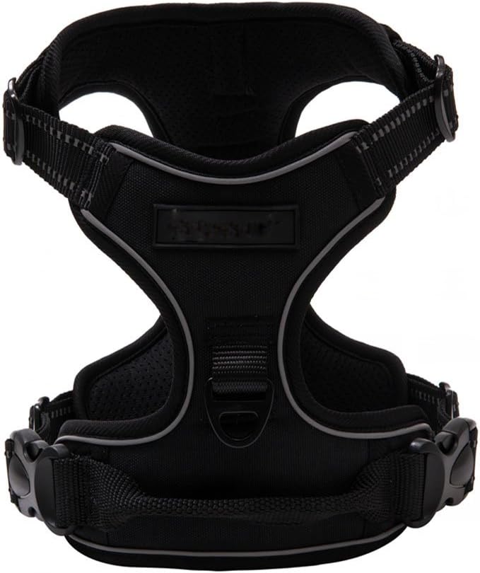 Brothercatdog Sport Dog Harness Pet Dog Vest Adjustable Dog Harnesses, Outdoor Dog Training Harness for Dogs - Medium and Large (Black of Large)