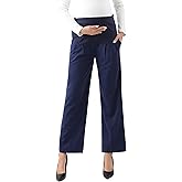 Alina Mae Maternity Pants Comfortable Stretch Over-Bump Women Pregnancy Casual Capris for Work