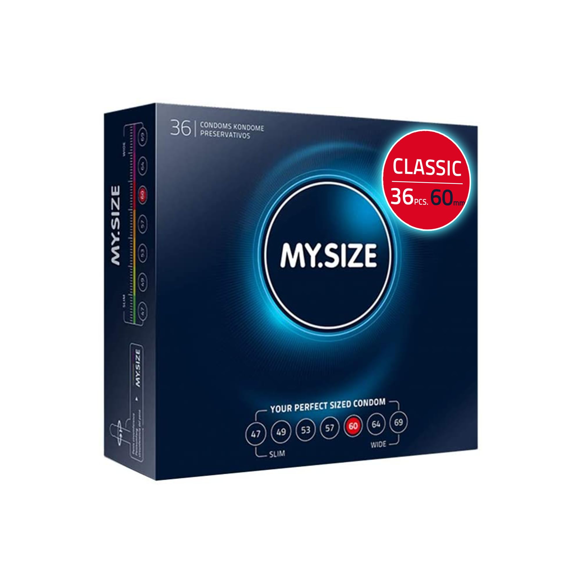 MY.SIZE condom 60mm, 36 pieces - perfect fit and a suitable size for everyone