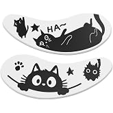BLACKWINGS Reusable Self-Adhesive Lower Lash Silicone Pads, Under Eye Gel Pads for Lash Extension &amp; Lash Lift, Soft Skin-Friendly, 1 Pair (6 PAIRS BLACKCAT)