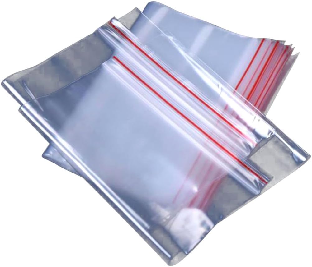Gentcy 2 Mi 200 Count Resealable Zipper Poly Bags Clear 4" x 6" (200)